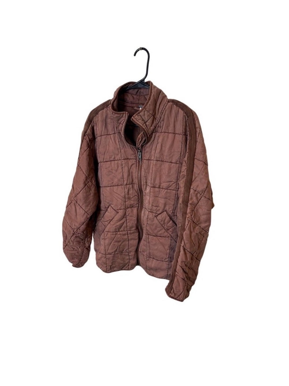 Free People Dolman Quilted Jacket Brown Mauve SMALL Neutral Casual Oversized